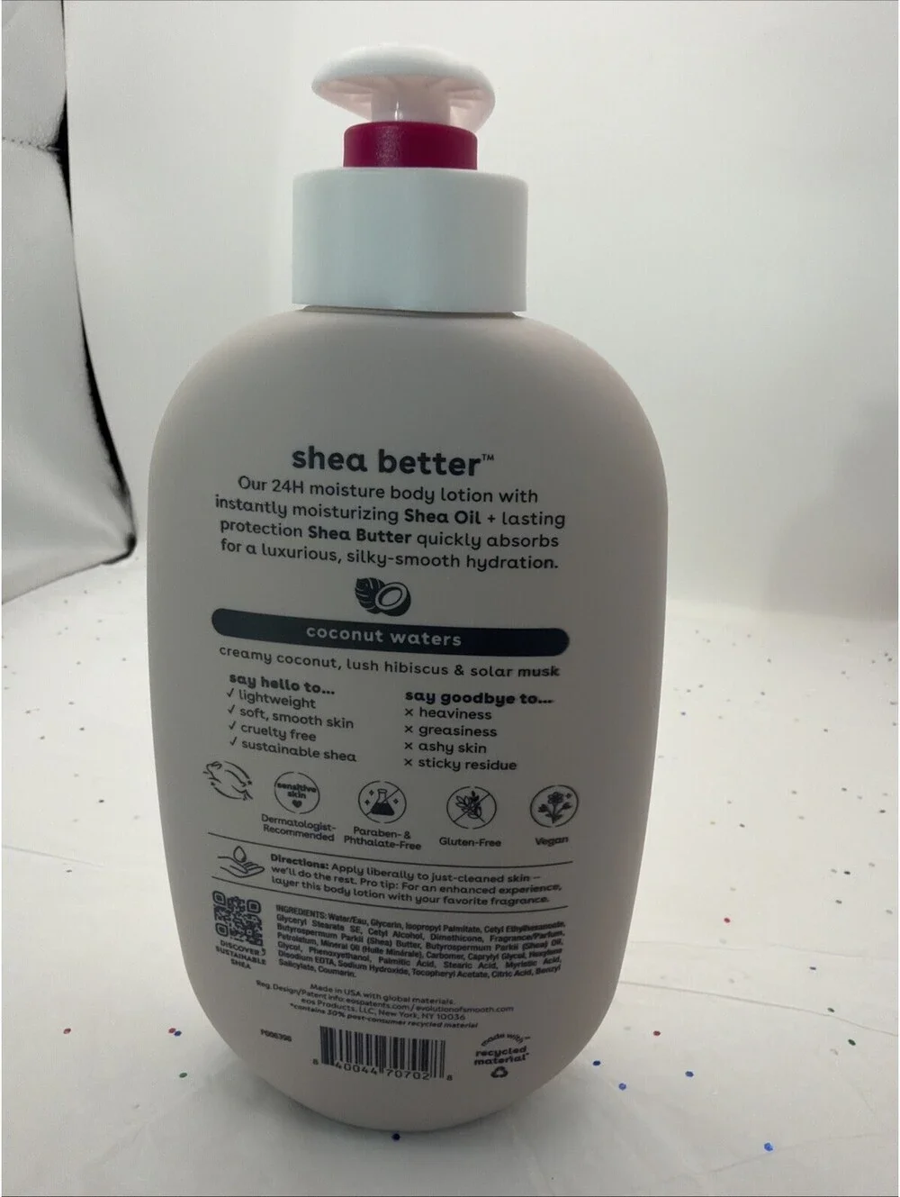 eos Shea Better Body Lotion Coconut Waters 16 oz 24H Moisture Shea Butter NEW
